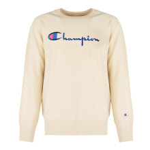 Мужские свитшоты Мужской свитшот бежевый с логотипом Champion Bluza
