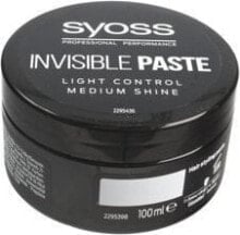 Воск и паста для укладки волос syoss Invisible Paste Паста для волос легкой фиксации и с эффектом блеска 100 мл