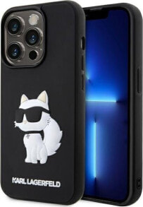 Karl Lagerfeld Etui Karl Lagerfeld KLHCP14X3DRKHNK Apple iPhone 14 Pro Max czarny/black hardcase Rubber Choupette 3D