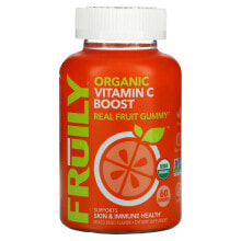 Витамин С fruily, Organic Vitamin C Boost, фруктовый вкус, 60 жевательных таблеток