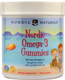 Fish oil and Omega 3, 6, 9 nordic Naturals Nordic™ Omega-3 Gummies Tangerine -- 120 Gummies