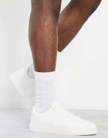 ASOS DESIGN – Weiße Sneaker mit dicker Sohle