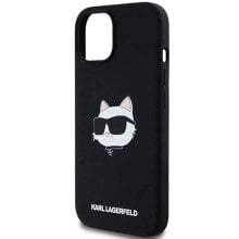 KARL LAGERFELD Klhmp15Mschpplk iPhone 15 Plus14 Plus 6.7 Silicone Choupette Head phone case