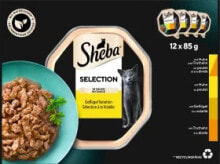 Купить влажные корма для кошек Sheba: Nassfutter Katze Selection Geflügel Variation in Sauce, Multipack (12x85 g), 1,02 kg