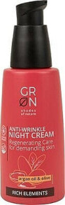 Regenerierende Anti-Falten Nachtcreme mit Arganöl und Olive für anspruchsvolle Gesichtshaut - GRN Rich Elements Argan Oil & Olive Night Cream