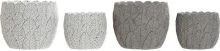 Set of Planters DKD Home Decor White Grey Cement Sheets Moutain 18 x 18 x 15 cm Squared (2 Units) (2 Pieces)