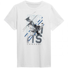 Мужские футболки Мужская футболка спортивная белая с принтом 4F M H4Z21 TSM018 10S