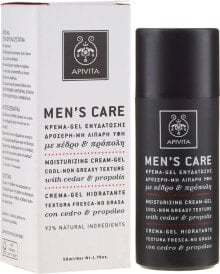 Feuchtigkeitsspendendes Gesichtscreme-Gel mit Zeder und Propolis - Apivita Men Men's Care Moisturizing Cream-Gel With Cedar & Propolis