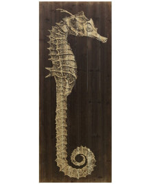 Empire Art Direct seahorse A Arte de Legno Digital Print on Solid Wood Wall Art, 60