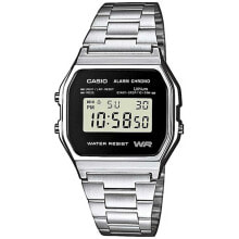 Мужские электронные наручные часы Мужские наручные электронные часы с серебряным браслетом CASIO A158-WEA Watch