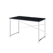 Simplie Fun tennis Writing Desk, Black & Chrome Finish