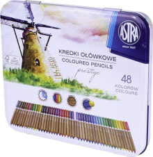 Купить цветные карандаши для рисования ASTRA: 48-цветный набор акварельных карандашей Astra Prestige из кедрового дерева Astra Prestige 48 цветов