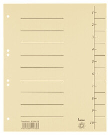 Bene 97300GE - Numeric tab index - Carton - Yellow - Portrait - A4 - 250 g/m²