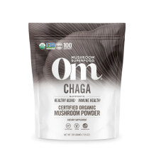 Грибы OM Chaga Mushroom Superfood Powder Органический порошок на основе чаги для поддержания молодости 200 г