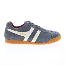 Купить мужские кроссовки Gola: Gola Harrier Suede CMA192 Mens Gray Suede Lace Up Lifestyle Sneakers Shoes 8