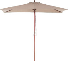 Beliani Parasol ogrodowy 144 x 195 cm piaskowy FLAMENCO (58138)