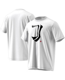 adidas men's White Juventus Chinese Calligraphy T-shirt