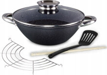 Kamille Wok Cast Iron Frying Pan 26cm