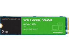 Купить внутренние твердотельные накопители (SSD) Western Digital: Western Digital WD Green 2TB SSD SN350 NVMe M.2 2280 PCIe 3.0x4 Internal Drive