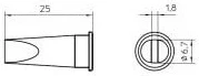 Weller Tools LHT-e Lötspitze Flachform Spitzen-Groesse 6.7 mm Inhalt 1 St.