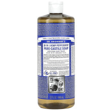 18-In-1 Hemp Pure-Castile Soap, Peppermint, 16 fl oz (473 ml)