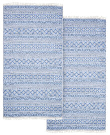 Linum Home textiles Sea Breeze Pestemal Pack of 2 100% Turkish Cotton Beach Towel