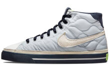 Nike Court Legacy Mid 防滑 中帮 板鞋 女款 蓝白色 / Кроссовки Nike Court Legacy Mid