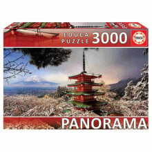 Детские развивающие пазлы eDUCA BORRAS 3000 Mount Fuji And Pagoda Panorama Puzzle