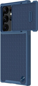 Nillkin Nillkin Textured S Case etui Samsung Galaxy S22 Ultra pancerny pokrowiec z osłoną na aparat niebieskie