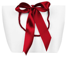 Gift bag with red ribbon