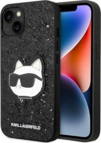 Karl Lagerfeld Etui Karl Lagerfeld KLHCP14MG2CPK Apple iPhone 14 Plus czarny/black hardcase Glitter Choupette Patch