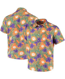 Купить мужские рубашки FOCO: Men's Orange Clemson Tigers Floral Button-Up Shirt