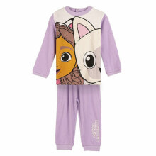 Купить детское белье и домашняя одежда для девочек Gabby's Dollhouse: Пижама Детская Gabby's Dollhouse Фиолетовая