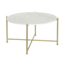 Centre Table DKD Home Decor 81 x 81 x 44 cm Marble Iron