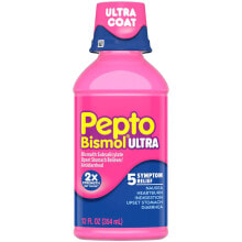 Витамины и БАДы для пищеварительной системы Pepto-Bismol Ultra Пищеварительный комплекс с субсалицилатом висмута от изжоги, расстройства желудка, диареи и тошноты  354 мл