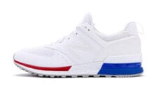 New Balance NB 574 Sport 复古拼色休闲 低帮 跑步鞋 男女同款 白蓝红 D宽 / Кроссовки New Balance NB 574 Sport D MS574SCN