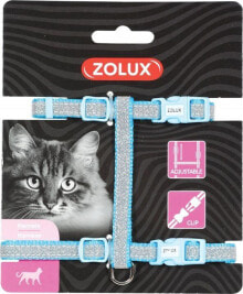 Шлейки и ошейники для кошек zolux Adjustable nylon harness SHINY blue color