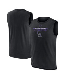 Nike men's Black Colorado Rockies Knockout Stack Exceed Muscle Tank Top