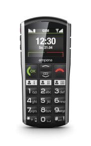 Кнопочные телефоны emporia SiMPLiCiTY 5,08 cm (2") 90 g Черный, Серебристый Телефон для пожилых людей V27_001