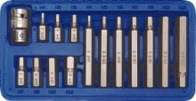 Биты для электроинструмента vorel Special bits Hex H4-H12 30 / 75mm 15pcs. 66720
