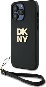 DKNY DKNY Wrist Strap Stock Logo - Etui iPhone 14 Pro Max (czarny)