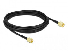 Комплектующие для телекоммуникационных шкафов и стоек deLOCK 90474 коаксиальный кабель 5 m RP-SMA LMR100 Черный
