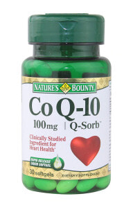 Коэнзим Q10 nature's Bounty Co-Q10 Q-Sorb Коэнзим Q10 с быстрым высвобождением для антиоксидантной поддержки и сердечно-сосудистой поддержки 100 мг 30 гелевых капсул  100 мг - 30 гелевых капсул