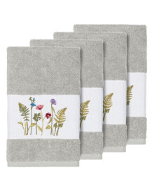 Linum Home turkish Cotton Serenity 4-Pc. Embellished Washcloth Set