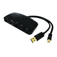 Value 12.99.1041 док-станция для ноутбука Проводная USB 3.2 Gen 1 (3.1 Gen 1) Type-A + Mini DisplayPort 1.2 Черный