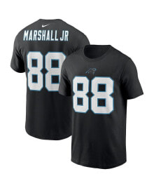 Nike men's Terrace Marshall Jr. Black Carolina Panthers 2021 NFL Draft Pick Player Name and Number T-shirt