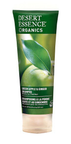 Шампуни для волос desert Essence Organics Green Apple and Ginger Shampoo Шампунь для блеска волос с зеленым яблоком и имбирем 237 мл