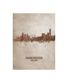 Trademark Global michael Tompsett Manchester England Rust Skyline Canvas Art - 27