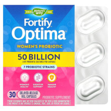 Пребиотики и пробиотики натурес Вэй, Fortify Optima, пробиотик для женщин, 50 млрд, 30 растительных компонентов с отсроченным высвобождением. капсул