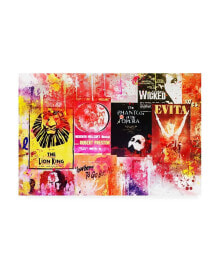 Trademark Global philippe Hugonnard NYC Watercolor Collection - Broadway Shows Canvas Art - 19.5
